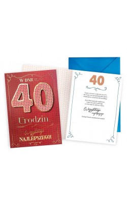 Kartka na 40 urodziny dla Mężczyzny DKP22