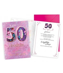 Kartka na 50 urodziny dla Kobiety DKP23