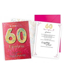 Kartka na 60 urodziny dla Kobiety DKP25