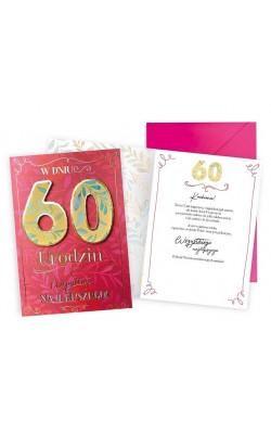 Kartka na 60 urodziny dla Kobiety DKP25