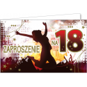 Zaproszenia na 18-tkę zestaw 10 szt  ZZ07
