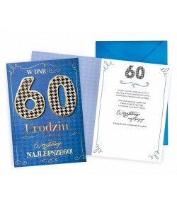 Kartka na 60 urodziny dla Mężczyzny DKP26