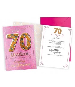 Kartka na 70 urodziny dla Kobiety DKP27