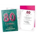 Kartka na 80 urodziny dla Kobiety DKP29
