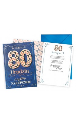 Kartka na 80 urodziny dla Mężczyzny DKP30