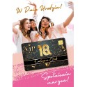 Kartka na 18 urodziny z kartą kredytowa VIP GIFT151