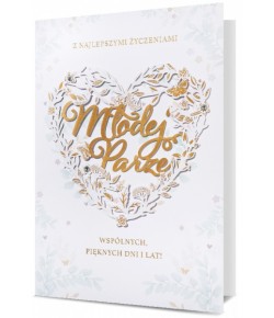 Kartka na ślub z ażurowymi zdobieniami HM1128