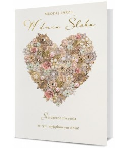 Kartka na ślub z życzeniami, galmour HM1131