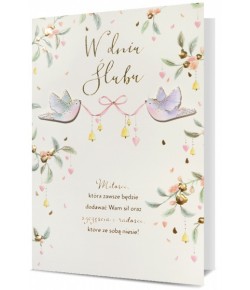 Kartka na ślub pięknie zdobiona, glamour HM1126