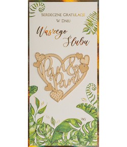 Kartka ślubna z życzeniami LUXDG18