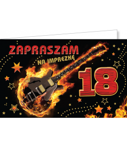 Zaproszenie na 18-tkę zestaw 10 szt  ZZ06
