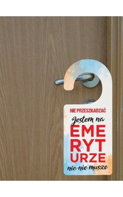 Kartka dla Emeryta z zawieszką na drzwi, zabawna JCX63