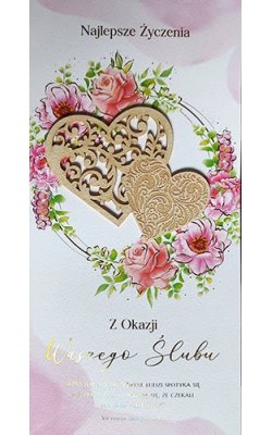 Kartka ślubna elegancka z mottem LUXDG22