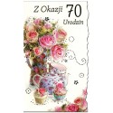 Kartka na 70 urodziny elegancka A6407-70