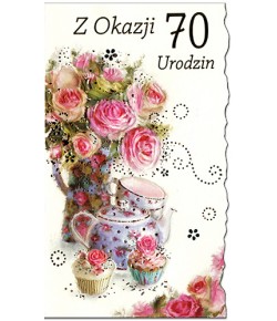 Kartka na 70 urodziny elegancka A6407-70