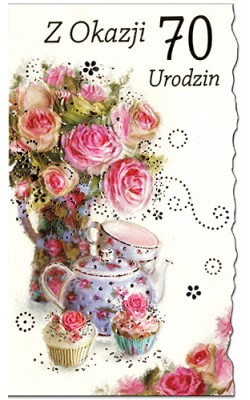 Kartka na 70 urodziny elegancka A6407/70