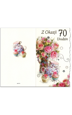 Kartka na 70 urodziny elegancka A6407/70