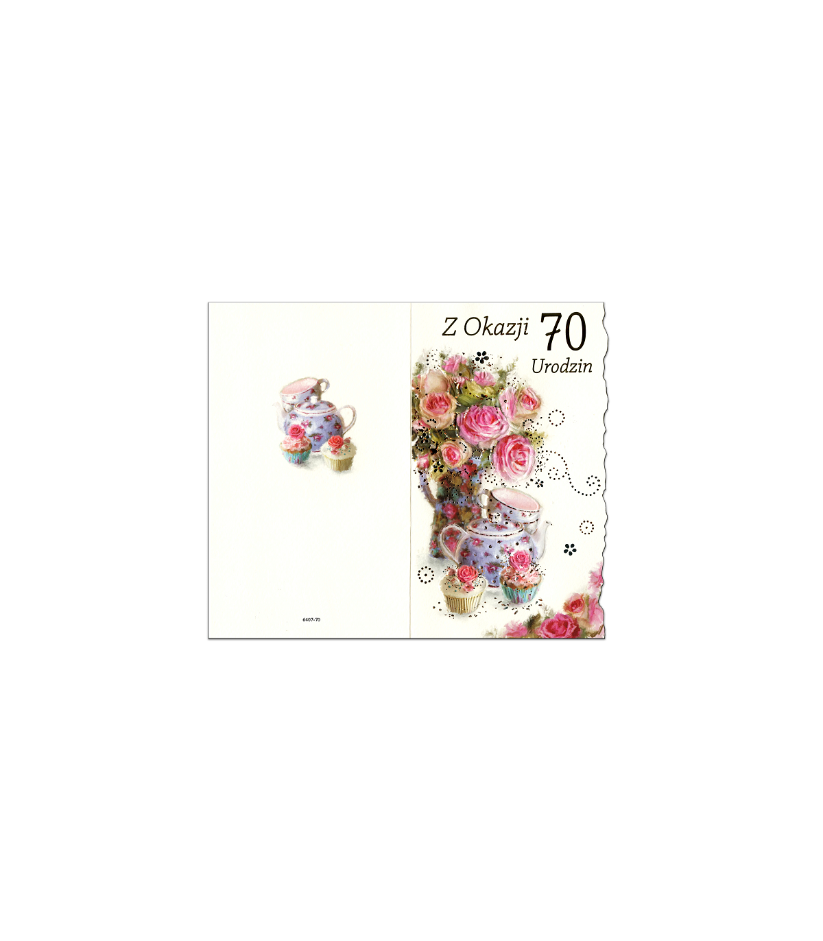 Kartka na 70 urodziny elegancka A6407/70