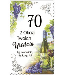 Kartka na 70 urodziny dla mężczyzny A6451-70