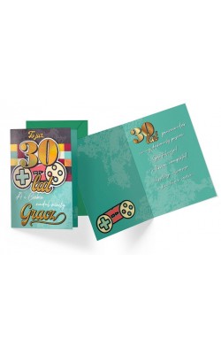 Kartka na 30 urodziny dla gracza DK940