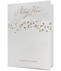 Kartka na ślub elegancka perłowa HM1012S