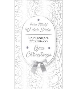 Kartka na ślub z życzeniami od Ojca Chrzestnego PM265
