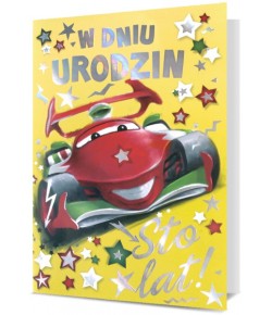 Kartka urodzinowa dla chłopca Autka KStar76