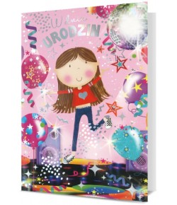 Kartka urodzinowa dla dziewczynki urocza KStar82