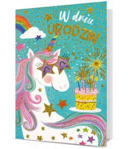 Kartka urodzinowa dla Dziewczynki bogato zdobiona KStar81