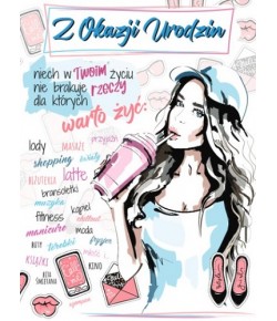 Kartka na urodziny dla dziewczyny Grande4