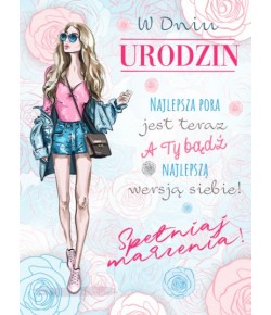 Kartka urodzinowa z życzeniami dla dziewczyny Grande3