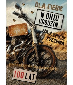 Kartka na urodziny dla mężczyzny motocyklisty GM267