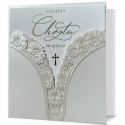 Kartka z życzeniami na Chrzest elegancka HM1123C