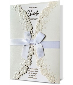Kartka na Chrzest pięknie zdobiona HM1121C