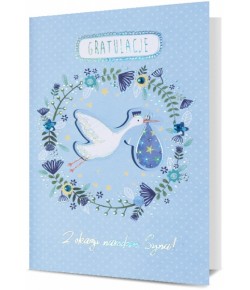 Kartka z okazji Narodzin Chłopczyka HM2227