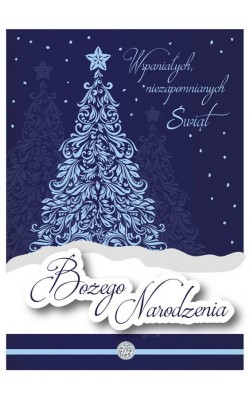 Kartka świąteczna elegancka, z życzeniami DK815