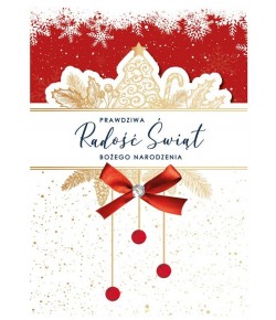 Kartka świąteczna delikatnie zdobiona DK868