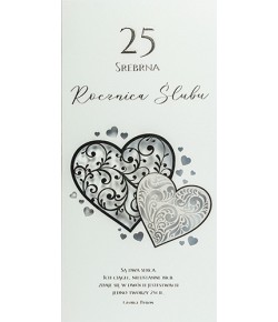 Kartka z okazji 25 Rocznicy Ślubu Srebrnej DLLUX33R
