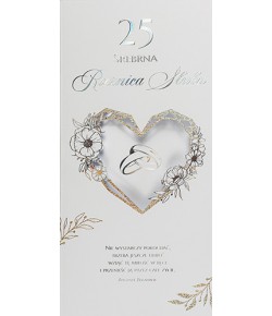 Kartka na 25 Rocznicę Ślubu Srebrną DLLUX34R