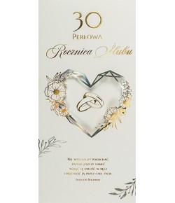Kartka na 30 Rocznicę Ślubu Perłową DLLUX36R