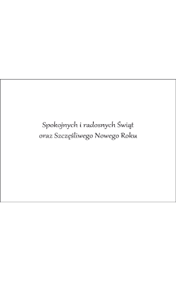 Zimowy pejzaż świąteczny Kartka z tekstem B-T 593