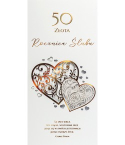 Kartka na Złote Gody 50 Rocznicę Ślubu DLLUX43R