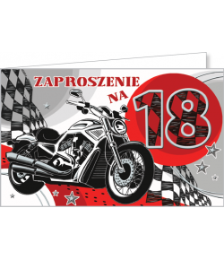 Zaproszenie na 18-tkę zestaw 10 szt  ZZ03