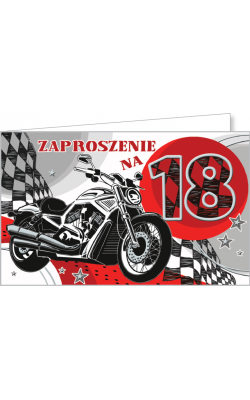 Zaproszenie na 18-tkę zestaw 10 szt  ZZ03