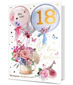 Kartka urodzinowa z cyframi do naklejenia wieku HM2771