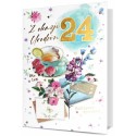 Kartka urodzinowa - naklej wiek Jubilatki HM2769