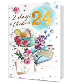 Kartka urodzinowa - naklej wiek Jubilatki HM2769