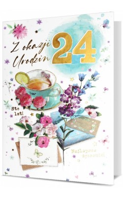 Kartka urodzinowa - naklej wiek Jubilatki HM2769