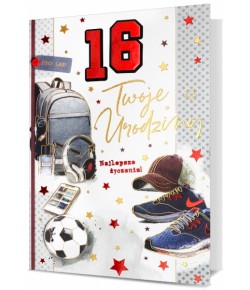 Kartka urodzinowa - naklej wiek nastolatka HM2776