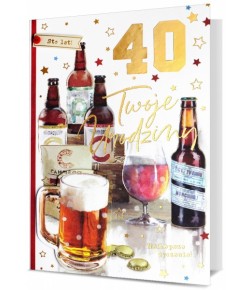 Kartka urodzinowa - naklej wiek Jubilata HM2779